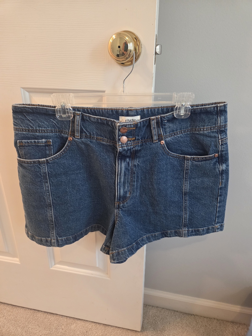 LOFT Rivete Mid-Blue Denim Women’s Shorts